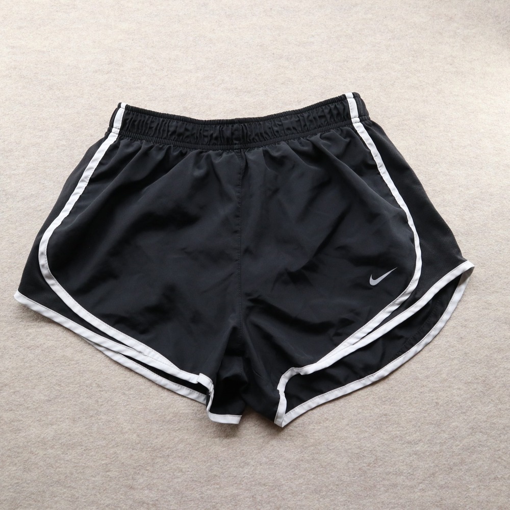 Nike Running Shorts Medium Black White Trim Y2K Dri-FIT Activewear - Picture 1 of 7
